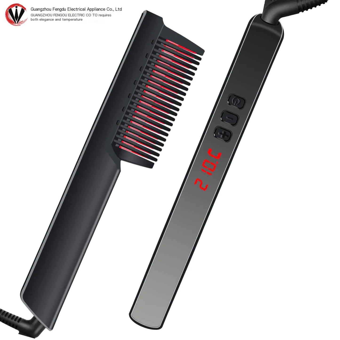 LED Anion Hair Straightening Display Comb