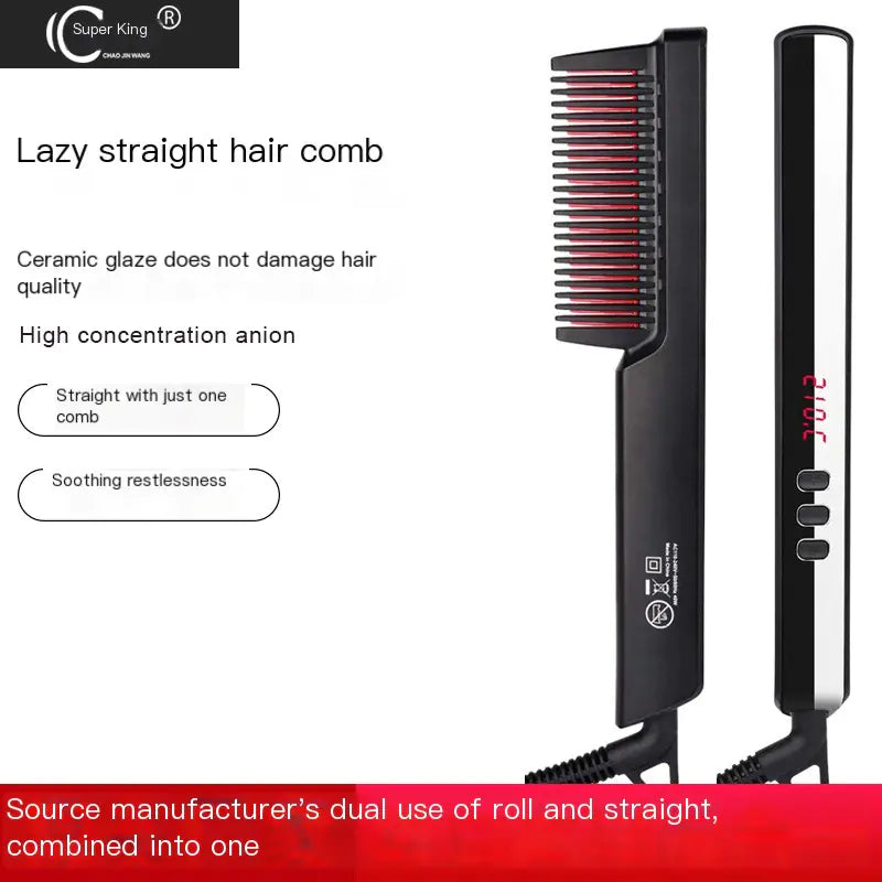 LED Anion Hair Straightening Display Comb